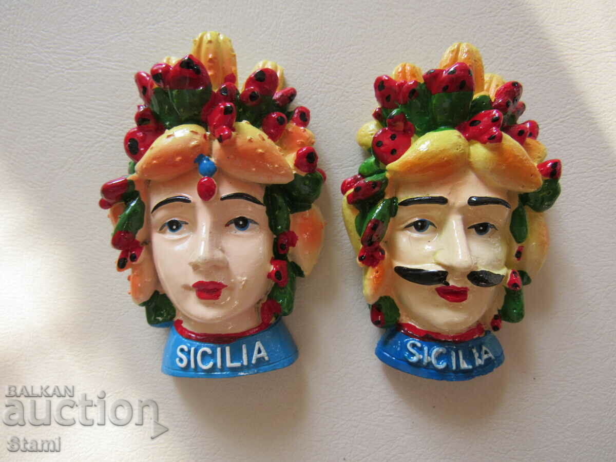 Auction Set of two Moor magnets from Sicily, Italy-1 Auction Set of two Moor magnets from Sicily, Italy-1