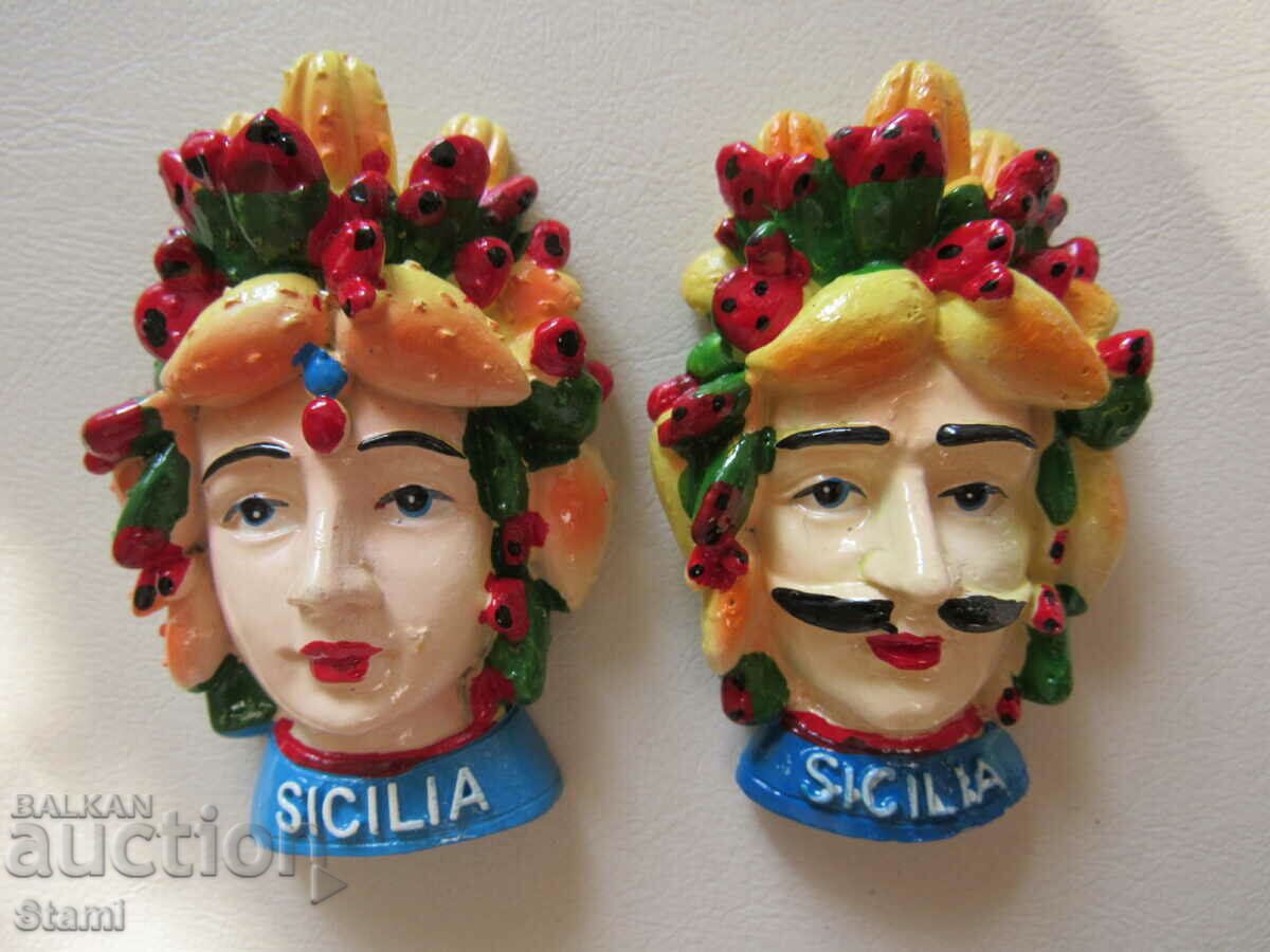 Set of two Moor magnets from Sicily, Italy-1