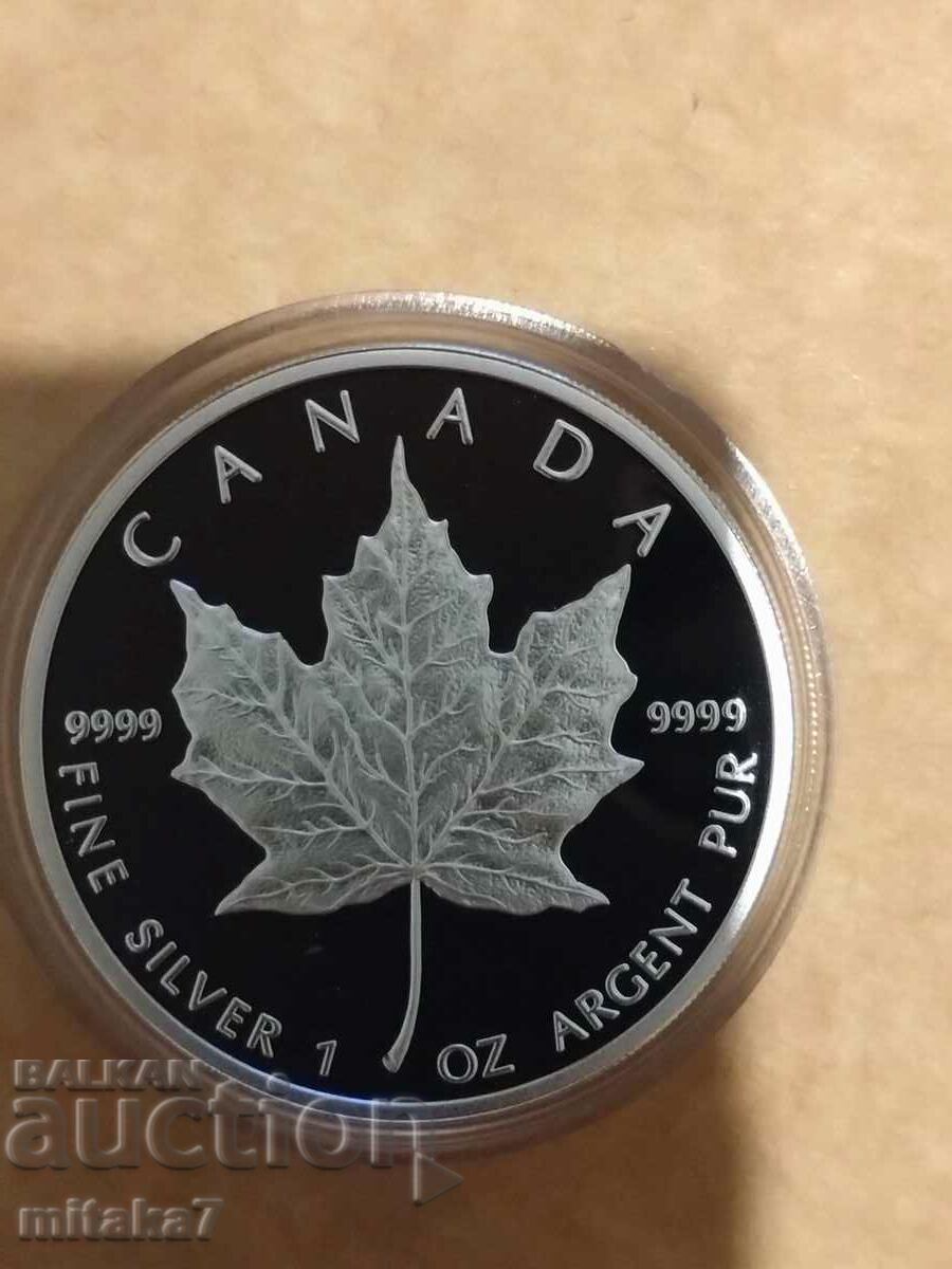 Maple Leaf, 1989, silver, Canada