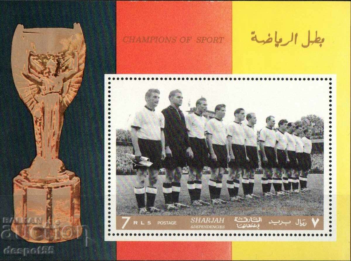 1968. Sharjah, UAE. Football teams - Germany. Block.