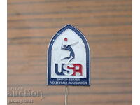 badge sign American Volleyball Federation USA