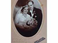 OLD WEDDING PHOTO PHOTO CARDBOARD WEDDING KINGDOM BULGA