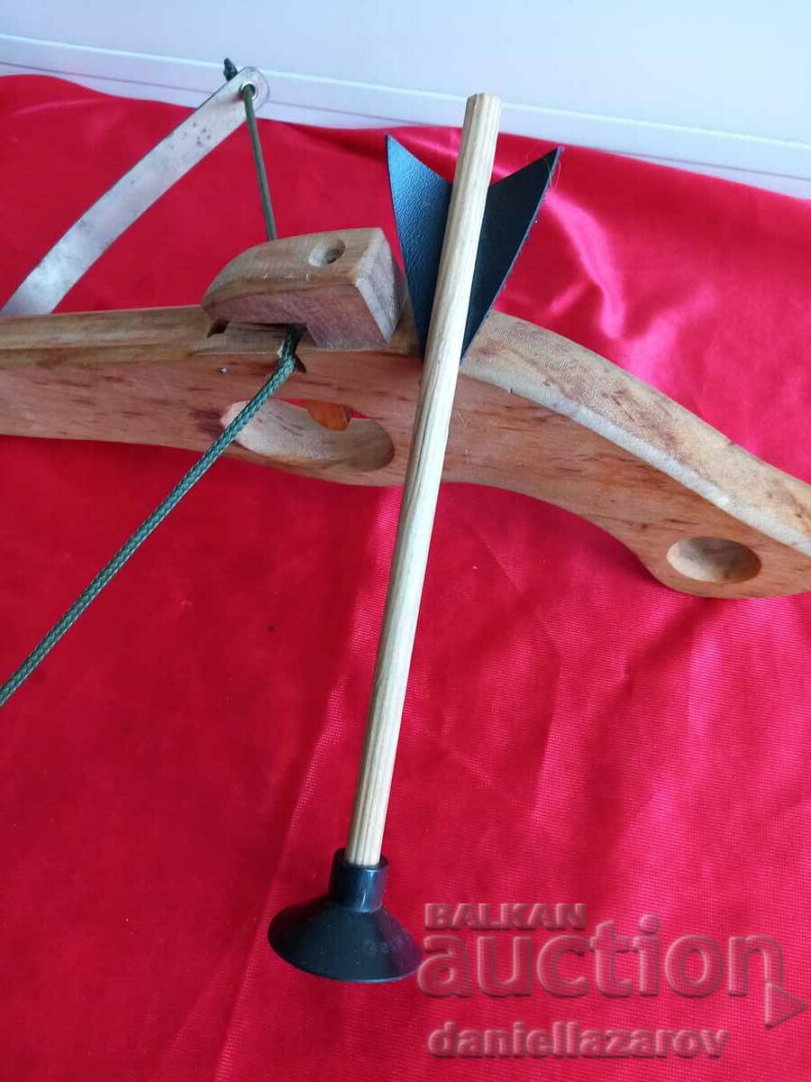 Auction Old German Wooden Toy CROSSBOW Auction Old German Wooden Toy CROSSBOW