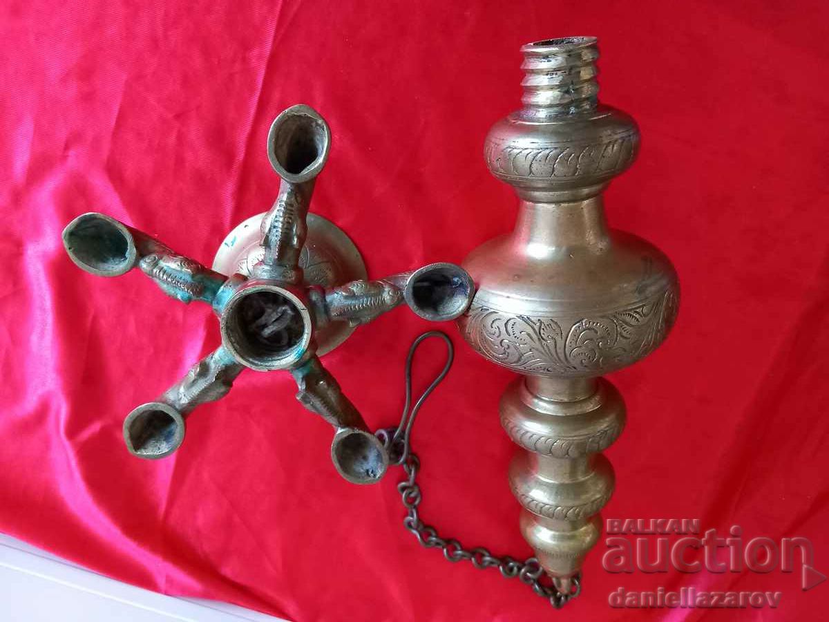 Rare Old Buddhist Temple Oil Lamp - 5 Rare Old Buddhist Temple Oil Lamp - 5