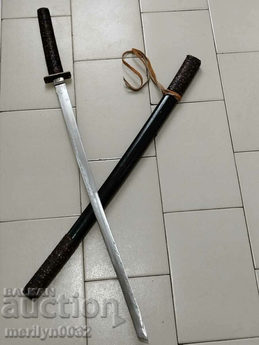 Auction Katana samurai sword handmade 100 cm with kanya Auction Katana samurai sword handmade 100 cm with kanya
