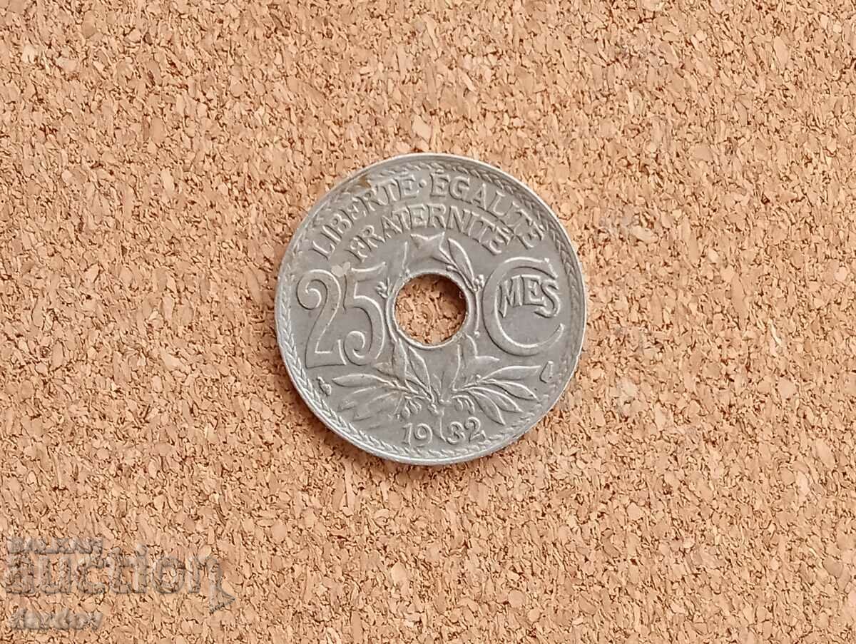 Γαλλία 25 εκατοστά 1932 με τιμή 1.50 BGN | € 0.77 Γαλλία 25 εκατοστά 1932 με τιμή 1.50 BGN | € 0.77