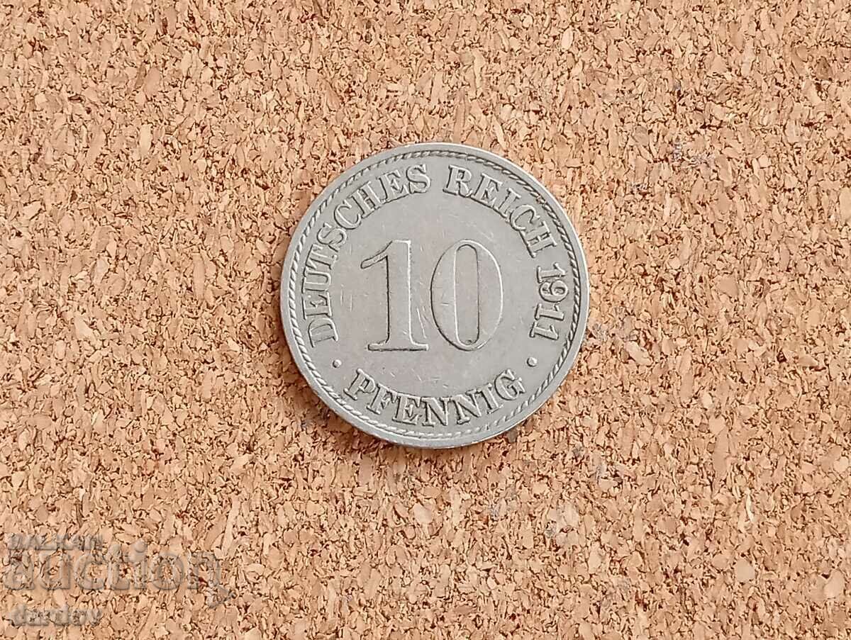 Γερμανία 10 Pfennig 1911