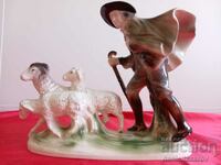 Sitzendorf Porcelain Figurine "Shepherd with Sheep"