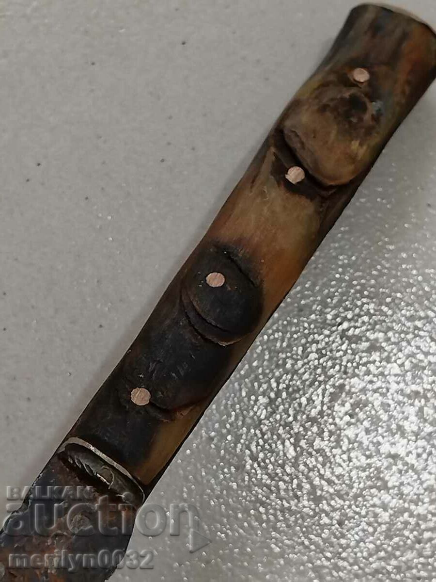 Buinovski knife charred buffalo horn 24cm without kaniya karakulak - 7 Buinovski knife charred buffalo horn 24cm without kaniya karakulak - 7