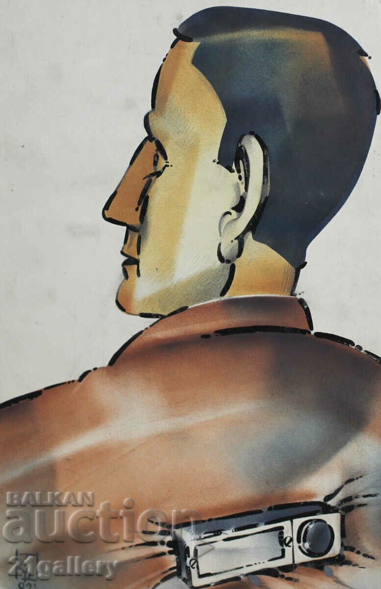 Ludmil Dimitrov Project for a poster 1982 with price 250.00 BGN | € 127.82