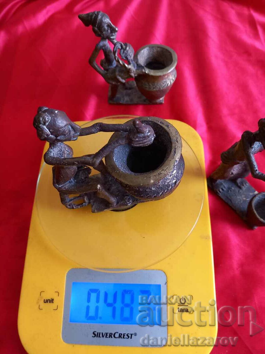 Old African Bronze Sculptures, Statuette, Benin - 7 Old African Bronze Sculptures, Statuette, Benin - 7