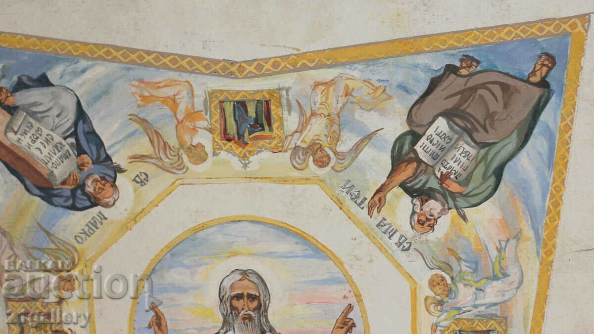 Delivery of Church dome mural project, gouache painting Delivery of Church dome mural project, gouache painting