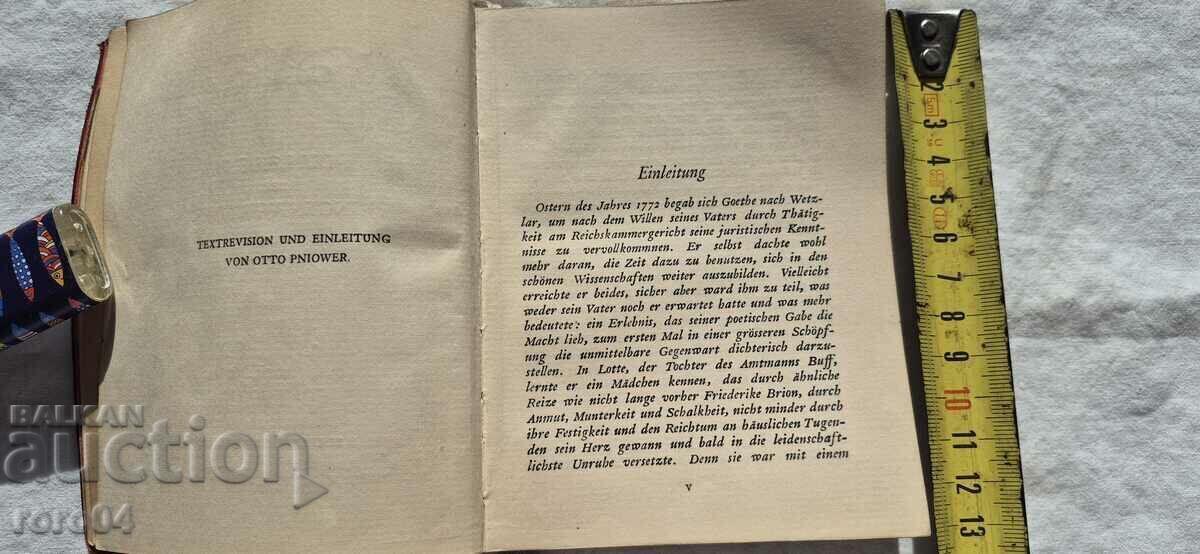 Auction  DIE LEIDEN des JUNGEN WERTHER von GOETHE
