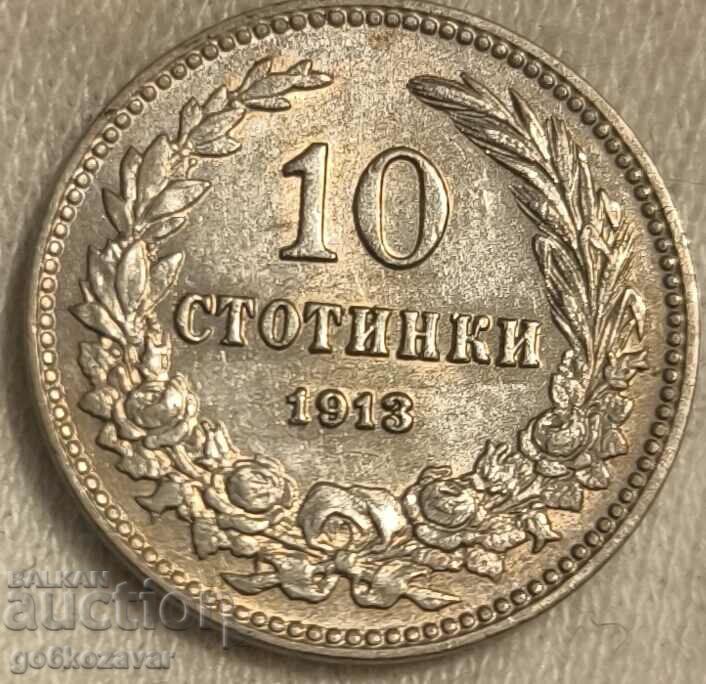 Bulgaria 10 cenți 1913 UNC