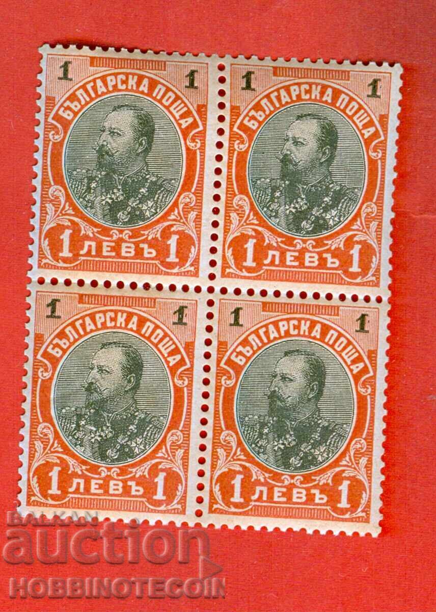 BULGARIA FERDINAND BK 62 BLOCK OF 4 x 1 Lev 1901 MNH BULGARIA FERDINAND BK 62 BLOCK OF 4 x 1 Lev 1901 MNH
