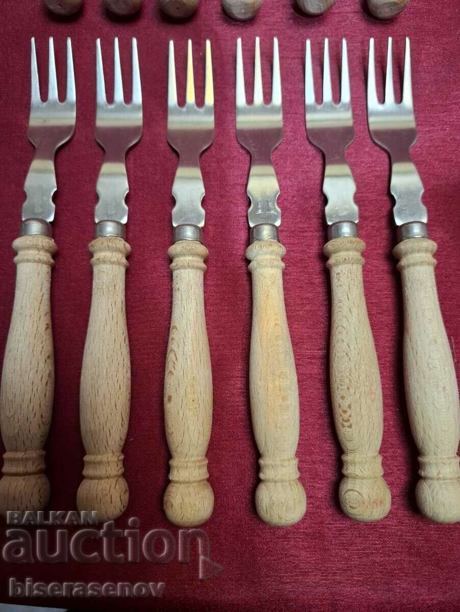 Set of 6 pcs. old Bulgarian forks "Petko Denev"