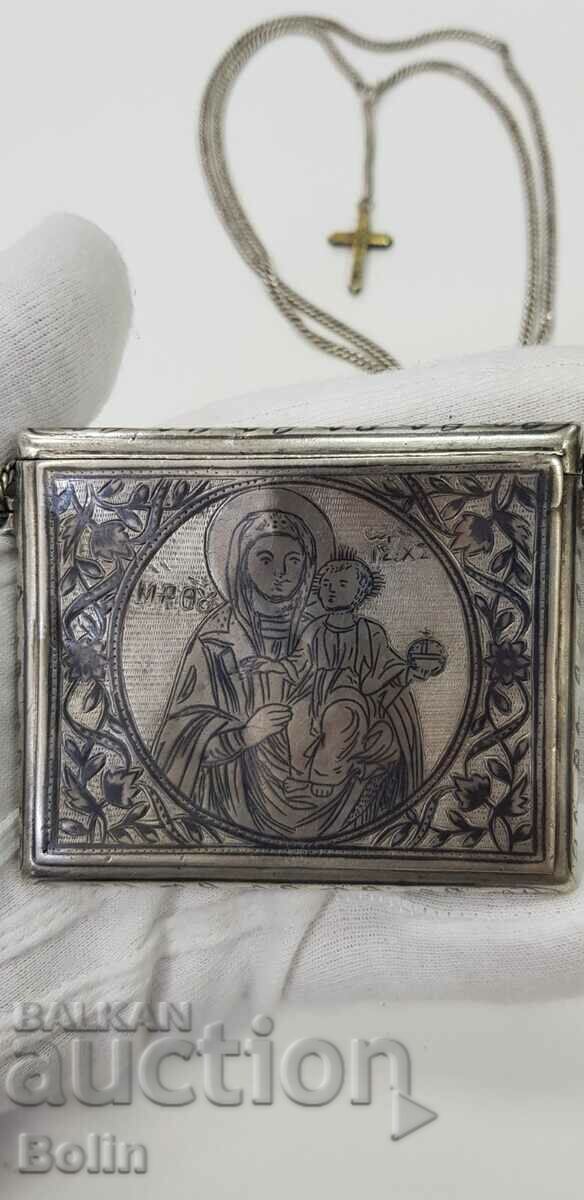 A rare renaissance silver icon reliquary of St. George with price 3400.00 BGN | € 1738.39 A rare renaissance silver icon reliquary of St. George with price 3400.00 BGN | € 1738.39