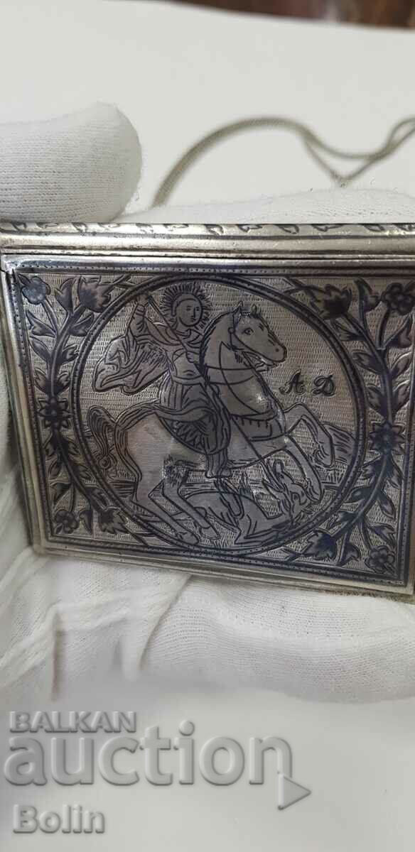 Delivery of A rare renaissance silver icon reliquary of St. George Delivery of A rare renaissance silver icon reliquary of St. George