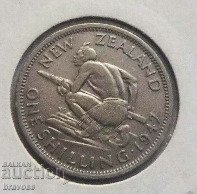 New Zealand - 1 sh.. - 1947 - R - B.Z.C