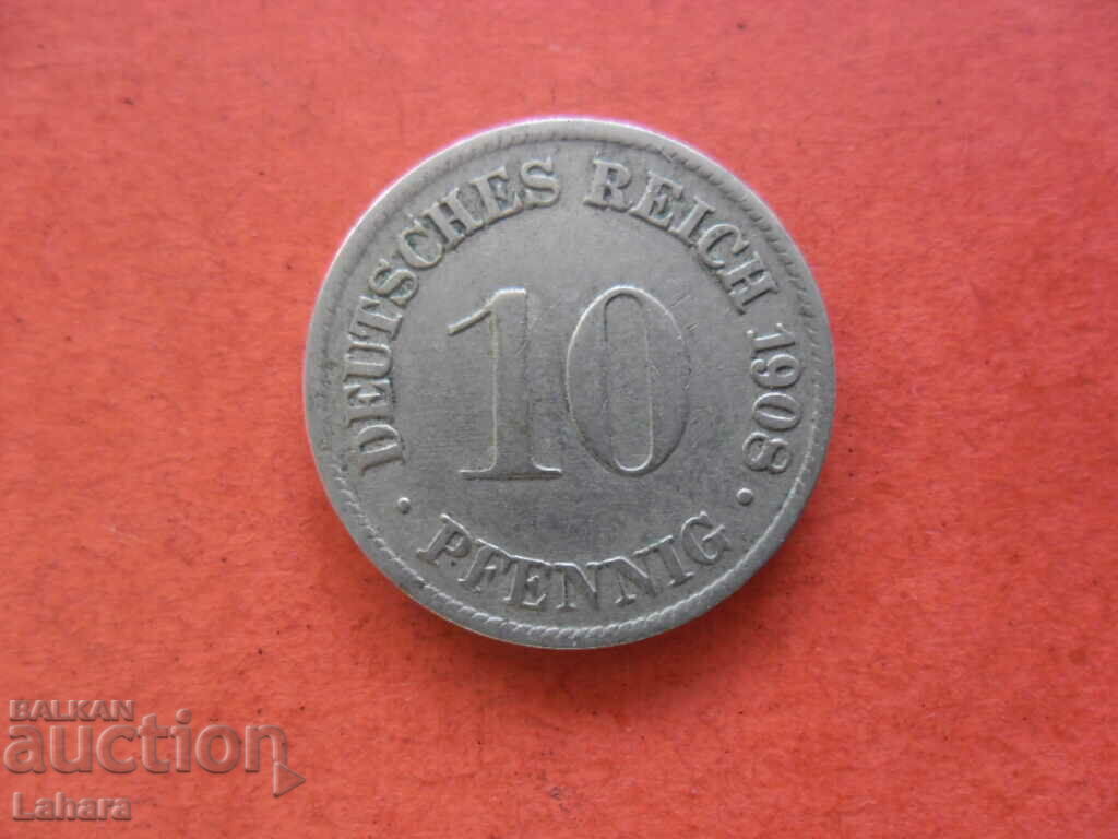 10 pfennig 1908 Germany