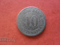 10 pfennig 1876 Germania