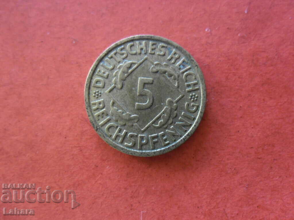 5 pfennig 1936 Γερμανία