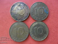 10 pfennig 1981, 88, 89 Germania