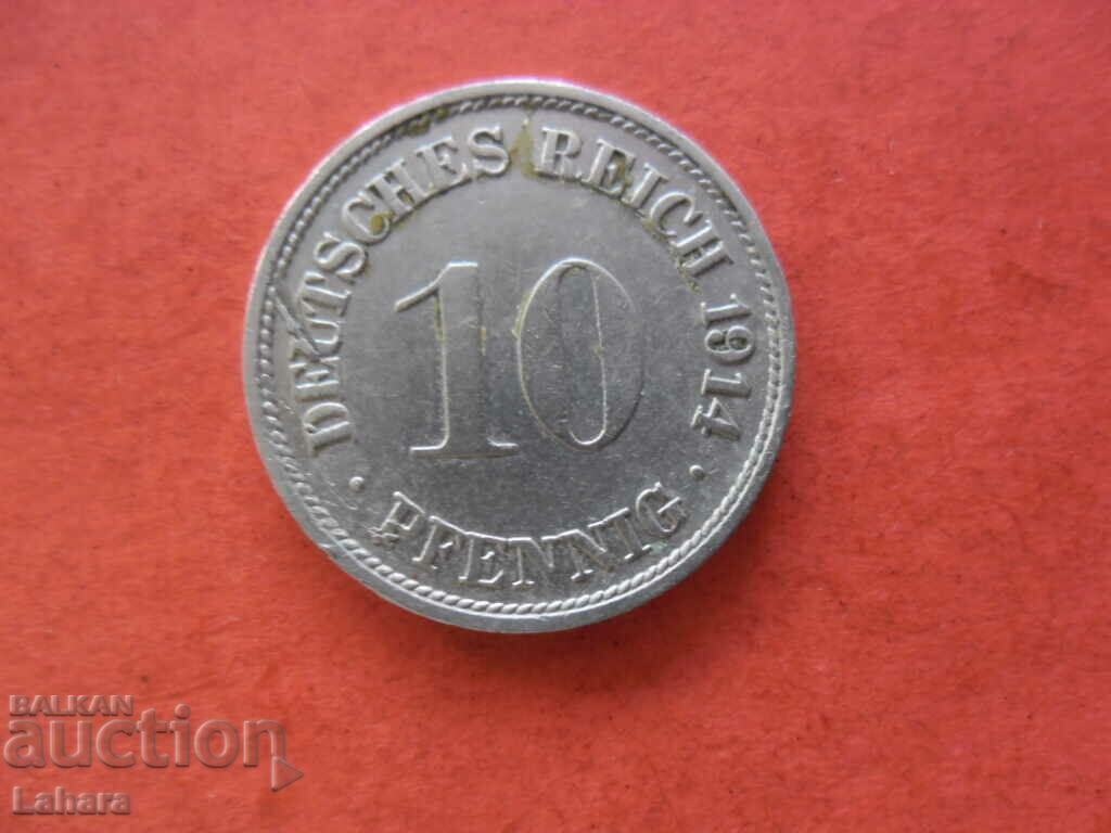 10 Pfennig 1914 Γερμανία