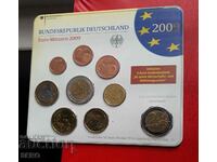 Germania SET 2009 G-Karlsruhe de 9 monede/2x2 euro/