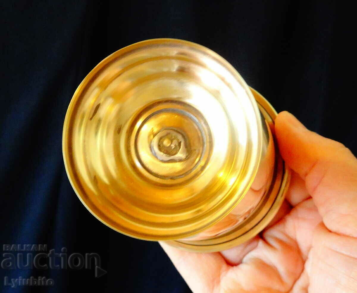 Χάλκινο ποτήρι κρασιού, ποτήρι κρασιού από το 1946 - 5 Χάλκινο ποτήρι κρασιού, ποτήρι κρασιού από το 1946 - 5