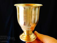 1946 brass goblet.