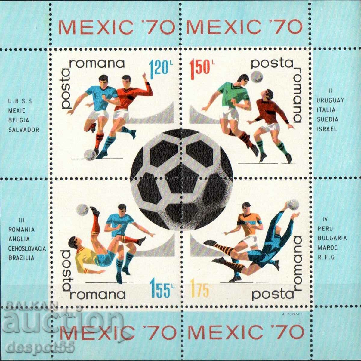 1970. Romania. Soccer World Cup - Mexico. Block