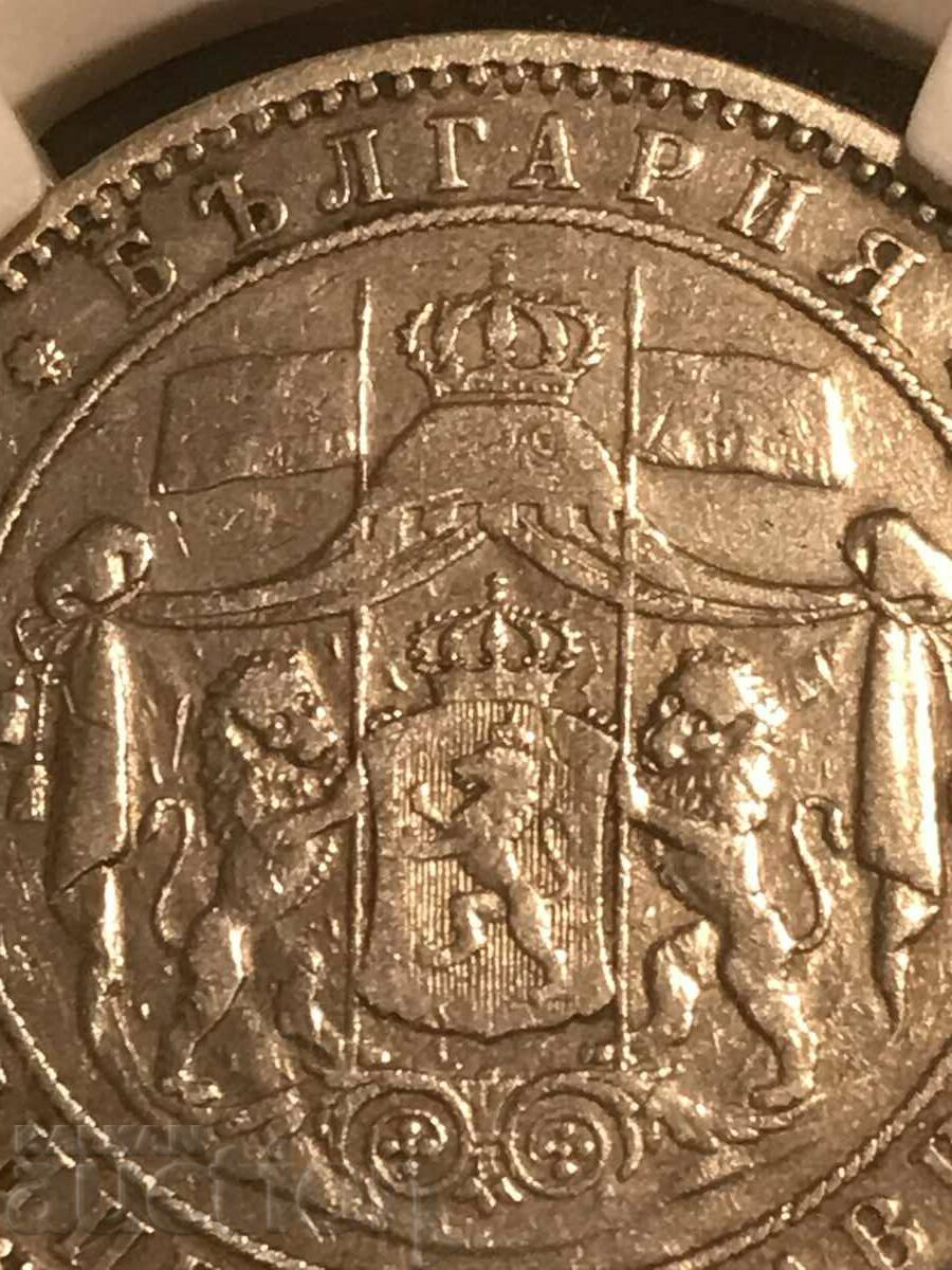 Πριγκιπάτο της Βουλγαρίας 5 λέβα 1884 Battenberg NGC XF ασήμι - 5 Πριγκιπάτο της Βουλγαρίας 5 λέβα 1884 Battenberg NGC XF ασήμι - 5
