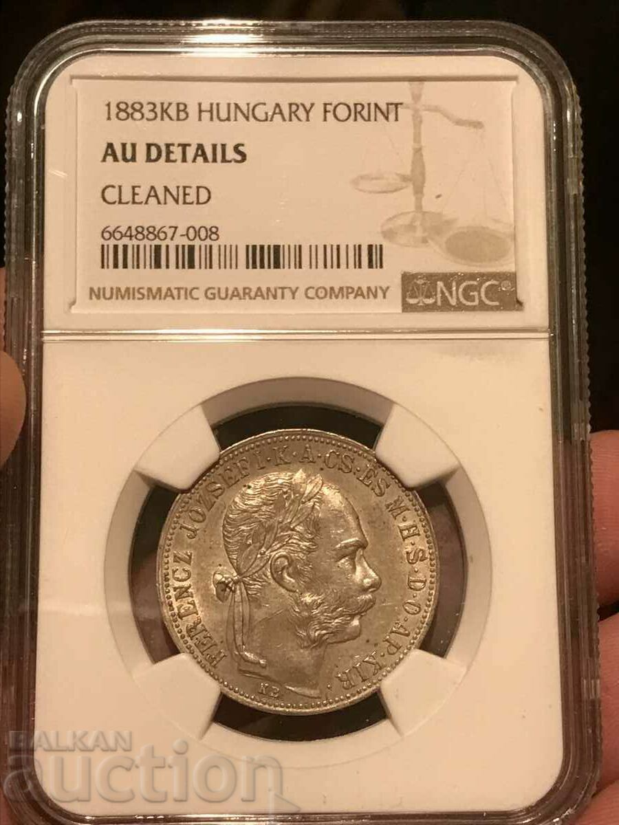 Austria-Hungary 1 Forint 1883 Franz Joseph I Silver NGC AU