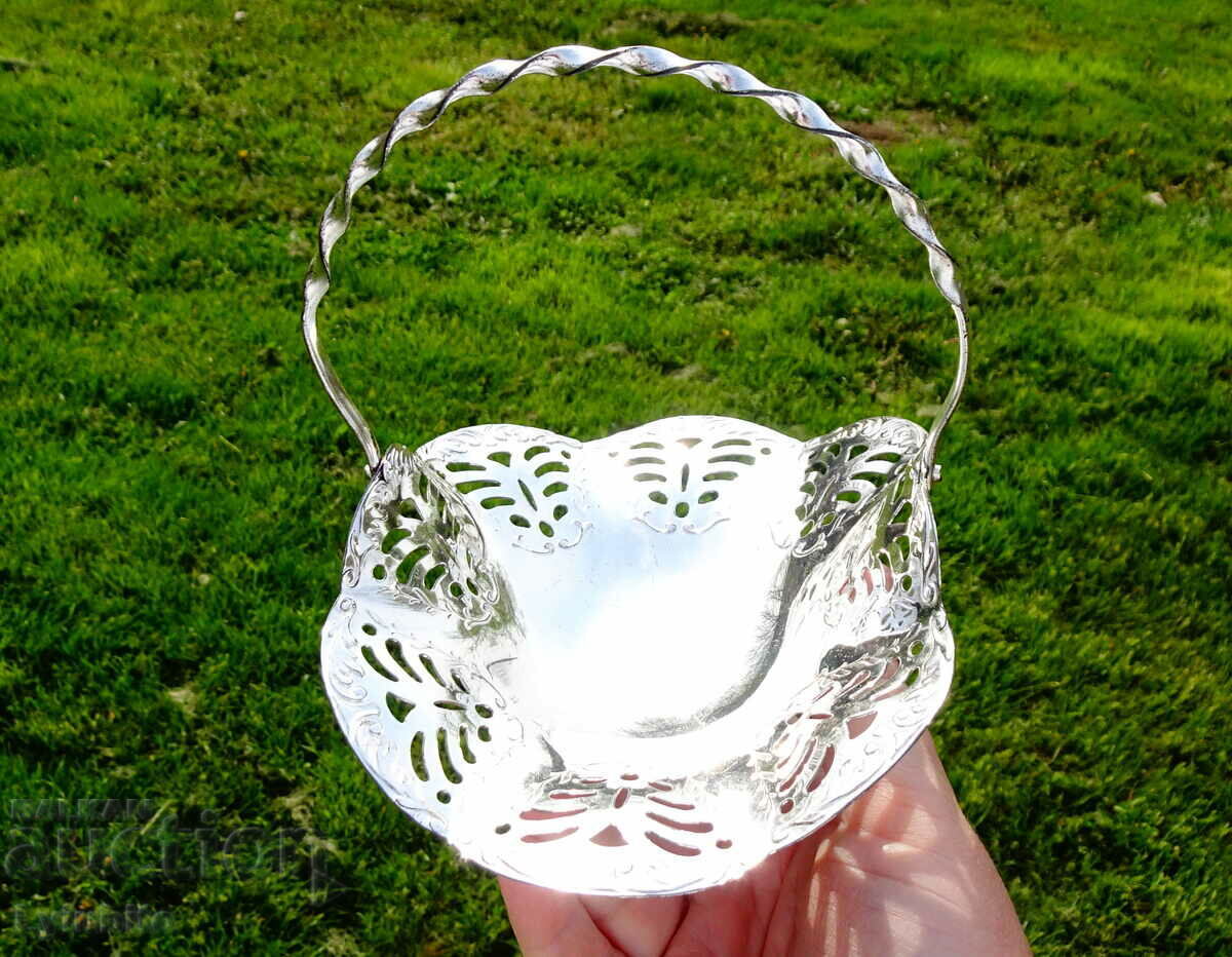 German silver-plated candy box, basket - 5 German silver-plated candy box, basket - 5