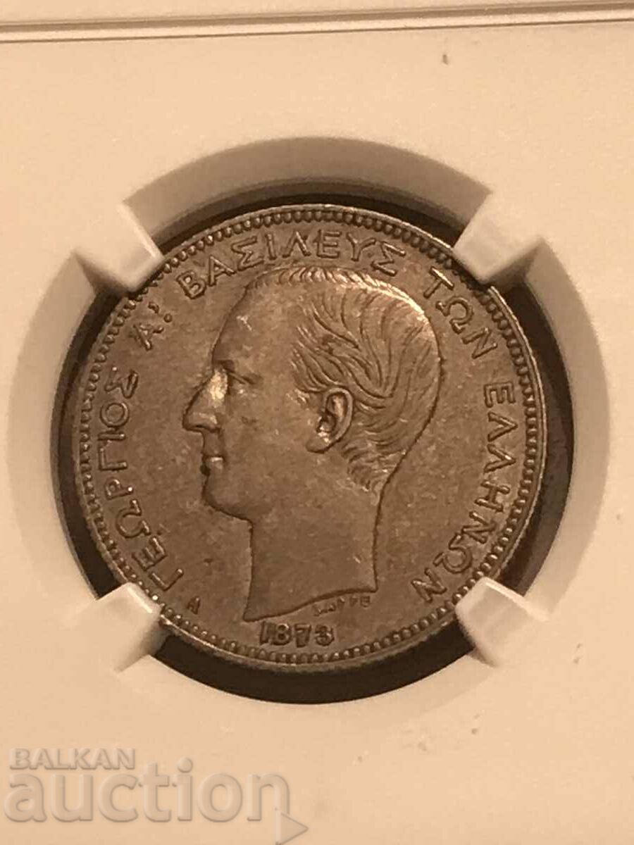 Delivery of Greece 2 Drachma 1873 Georgios I Silver NGC AU Delivery of Greece 2 Drachma 1873 Georgios I Silver NGC AU