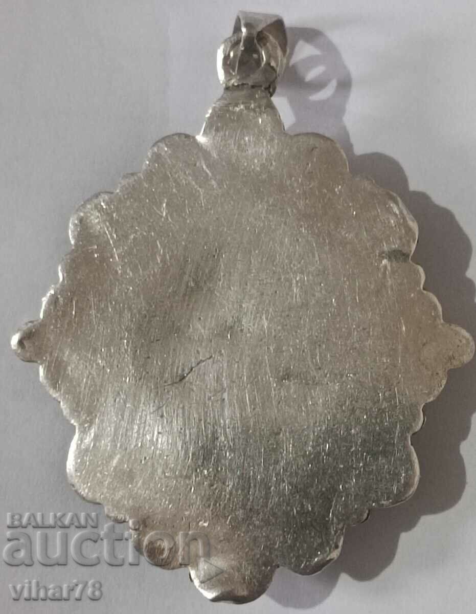 Medalină din argint masiv cu turcoaz - 6