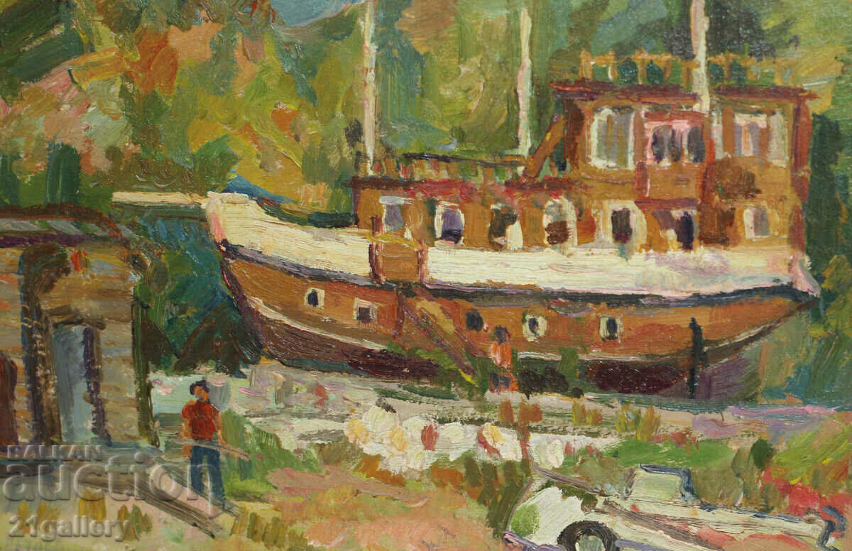 Petar Petrov Urban landscape, oil paints, signed - 6 Petar Petrov Urban landscape, oil paints, signed - 6