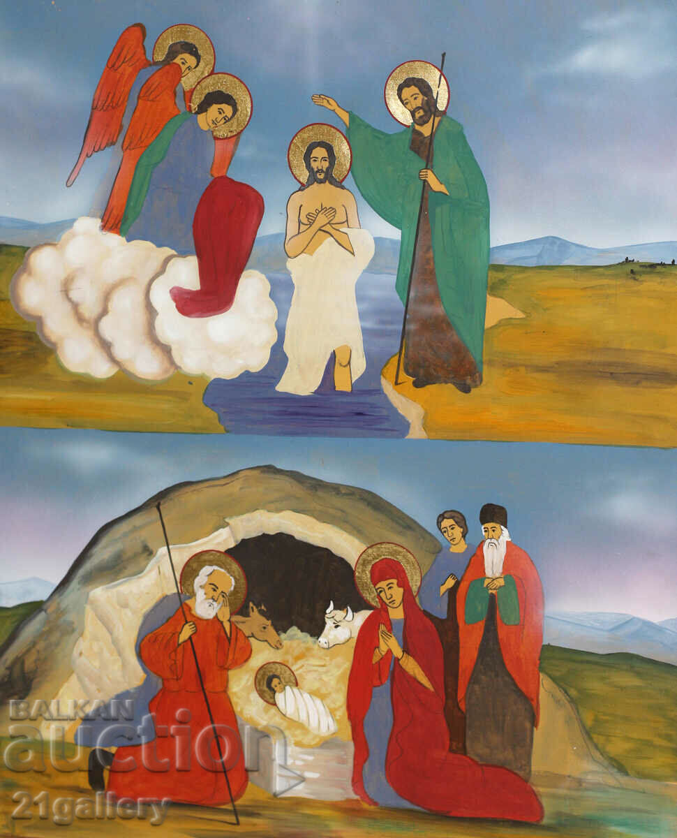 Contemporary painting, religious theme, tempera paints - 5