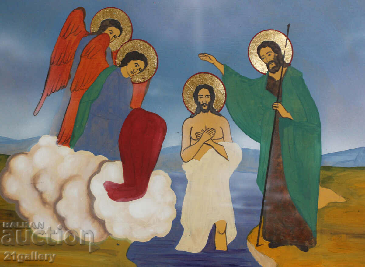 Contemporary painting, religious theme, tempera paints - 6