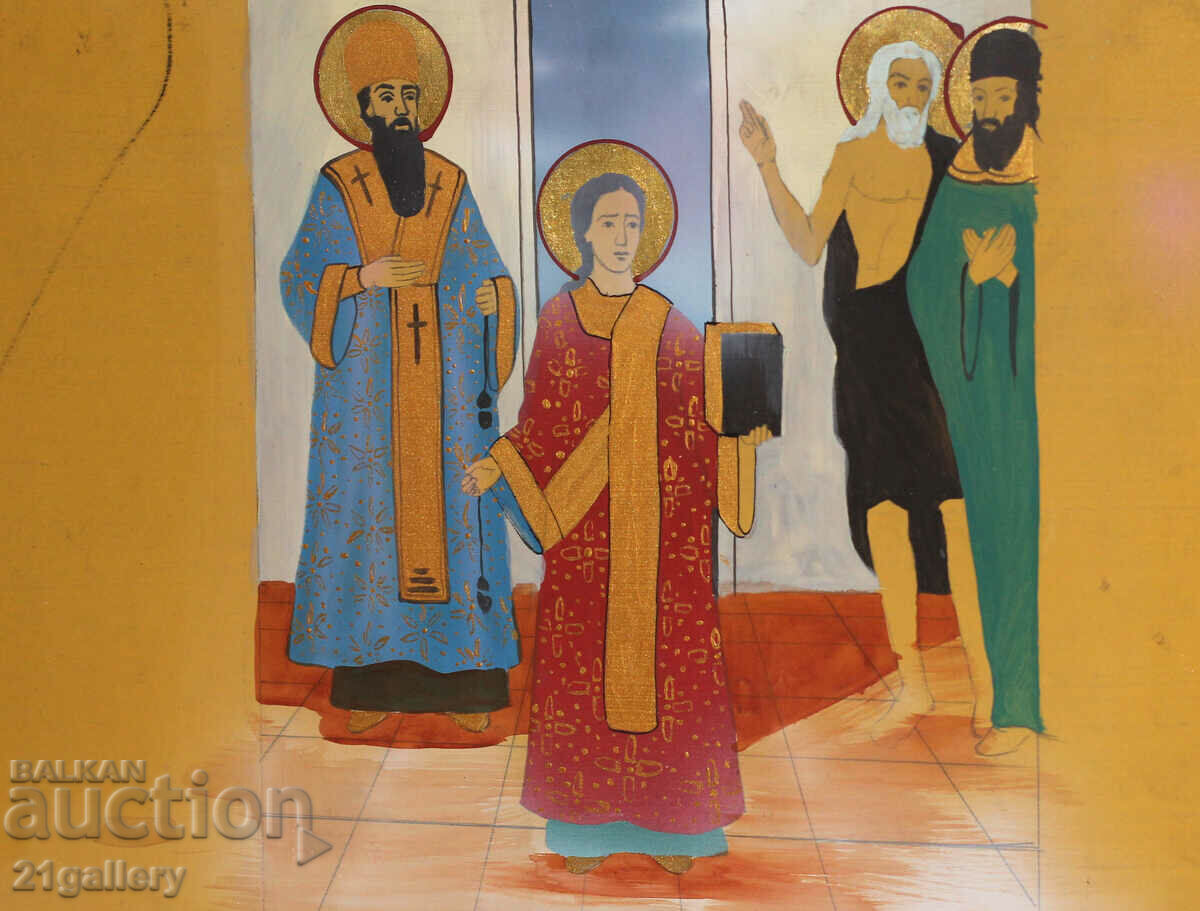 Σύγχρονη ζωγραφική, θρησκευτικό θέμα, χρώματα τέμπερας - 5