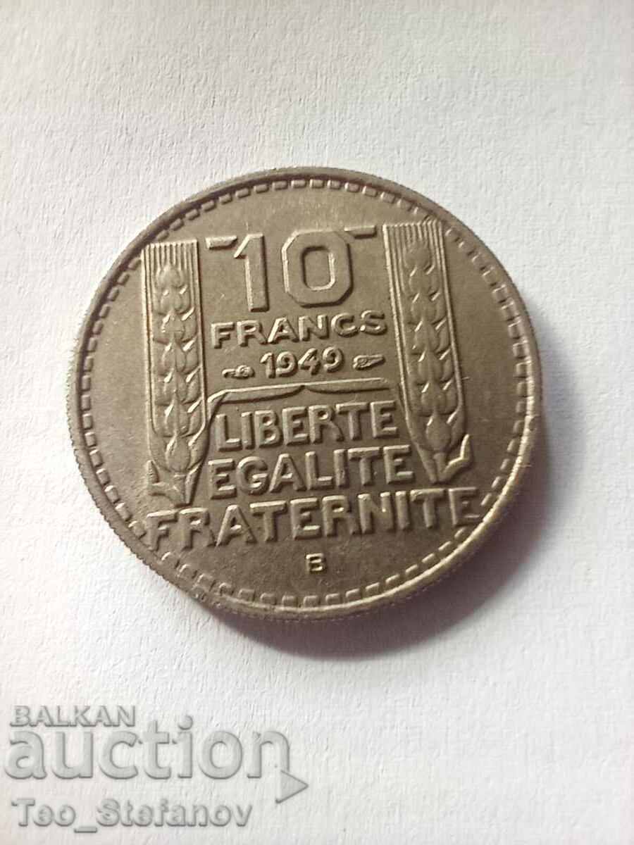 10 Francs 1949 In UNC