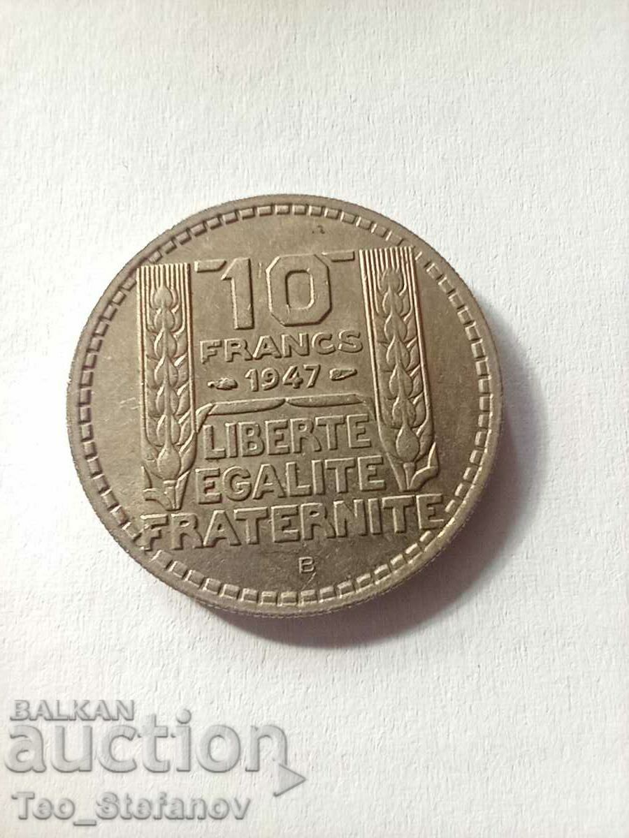 10 Franci 1947 În UNC