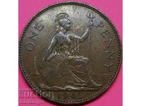 Great Britain 1 penny 1963 30mm bronze