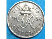 Marea Britanie 6 pence 1950