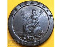 Marea Britanie 2 pence 1797 56.7g "Cartwheel" - mare!!!