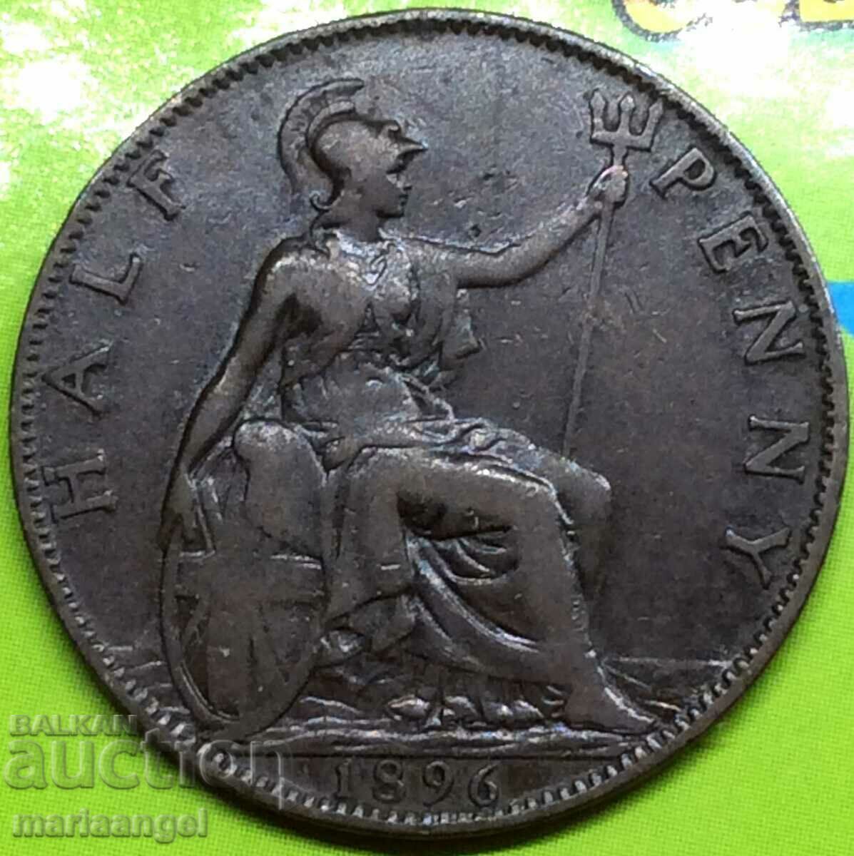 Marea Britanie 1 Farthing 1896 Victoria Med