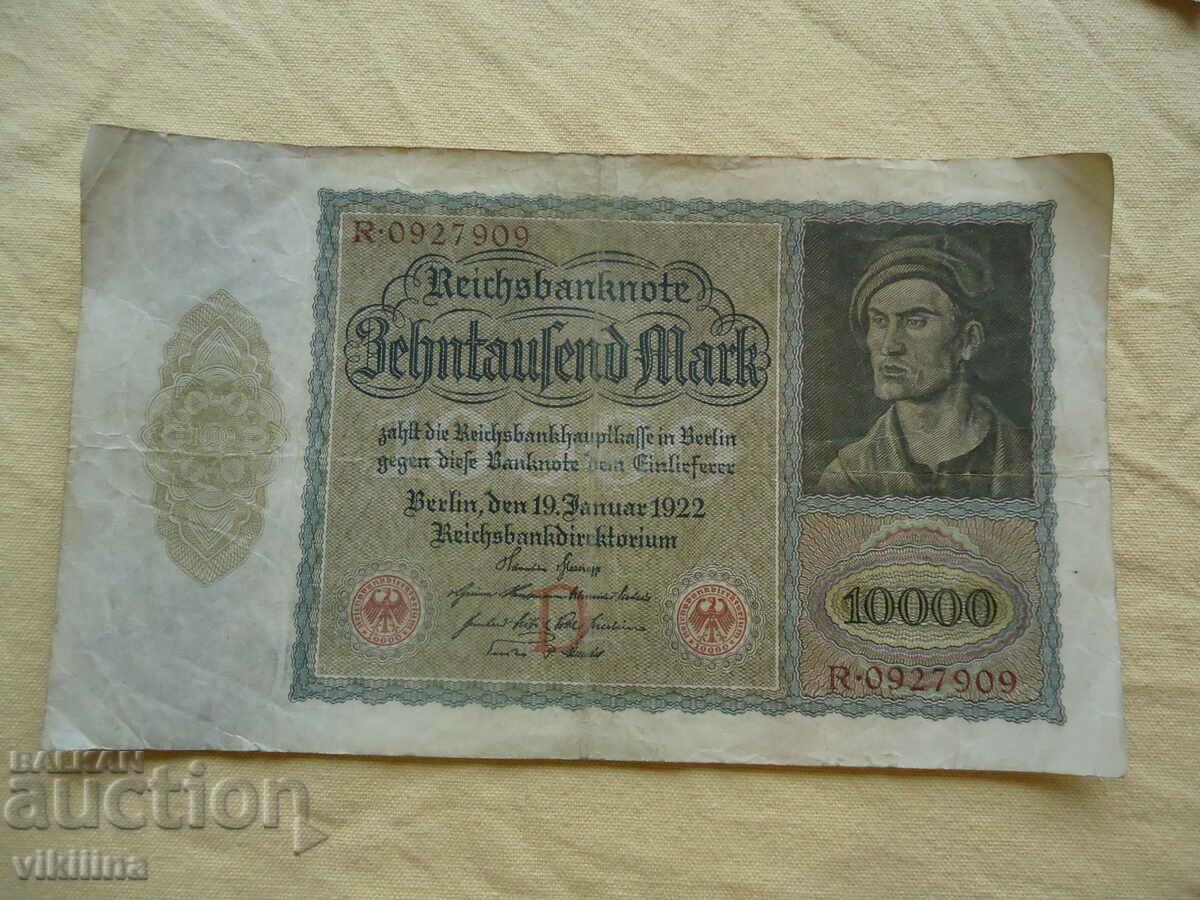 10000 de mărci 1922