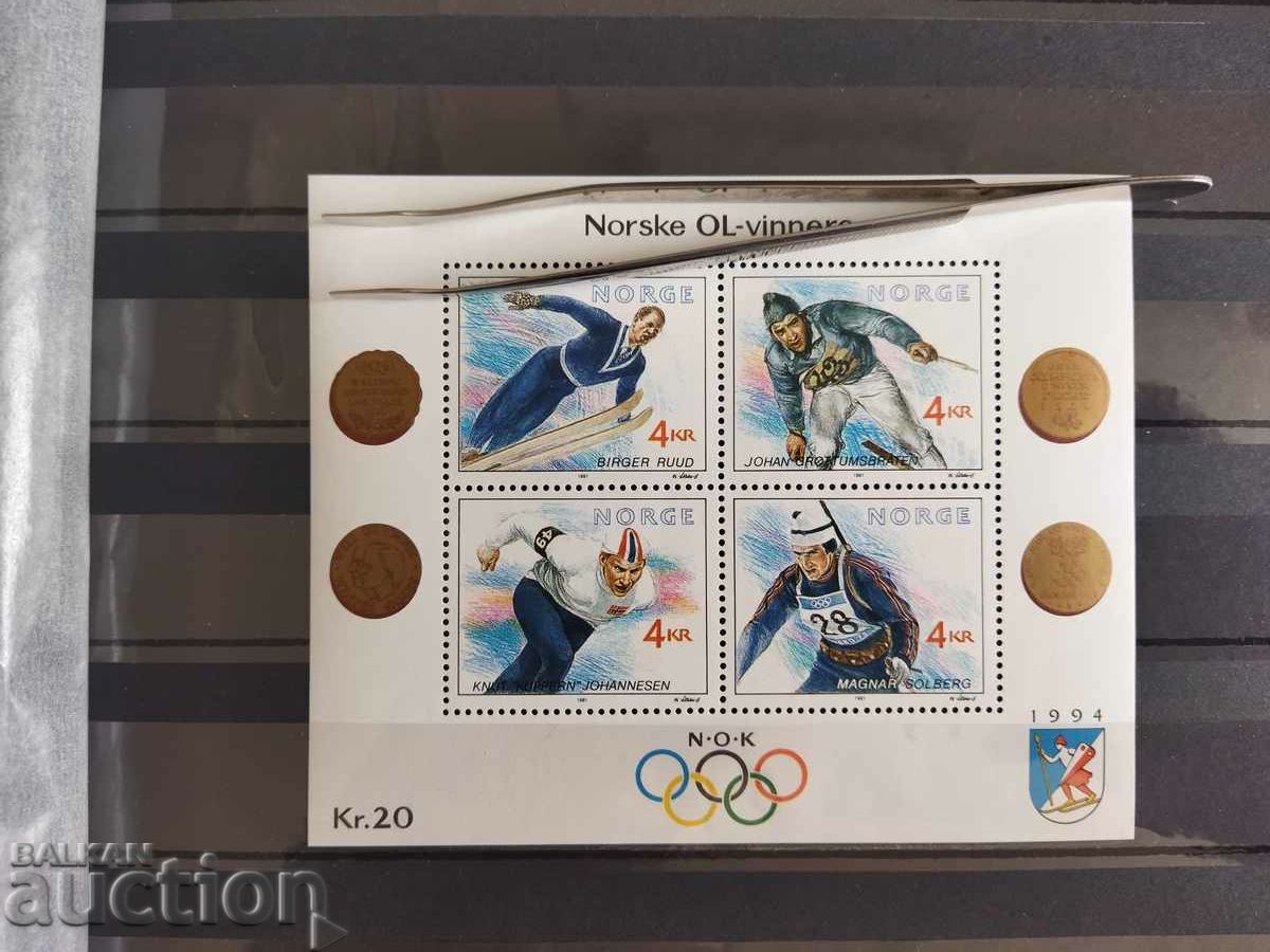 Норвегия Михел блок № 16 от 1991г. олимпийски игри с цена 8.00 лв. | € 4.09 Норвегия Михел блок № 16 от 1991г. олимпийски игри с цена 8.00 лв. | € 4.09