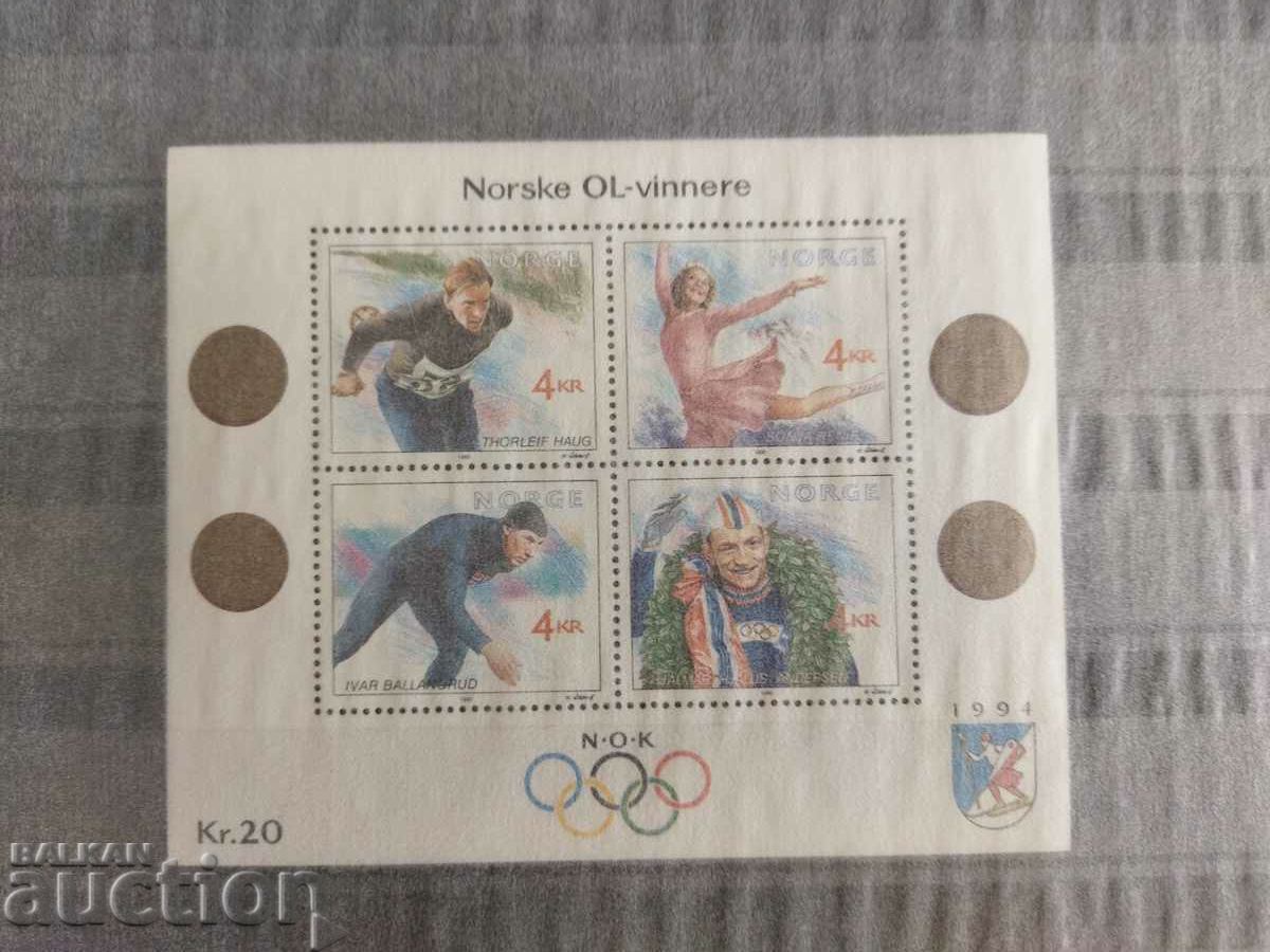 Norway Michel Block No. 14 from 1990. olympic games - 5 Norway Michel Block No. 14 from 1990. olympic games - 5
